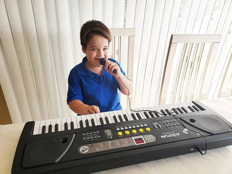 61-Key Electronic Keyboard Piano for Kids & Beginners with Microphone