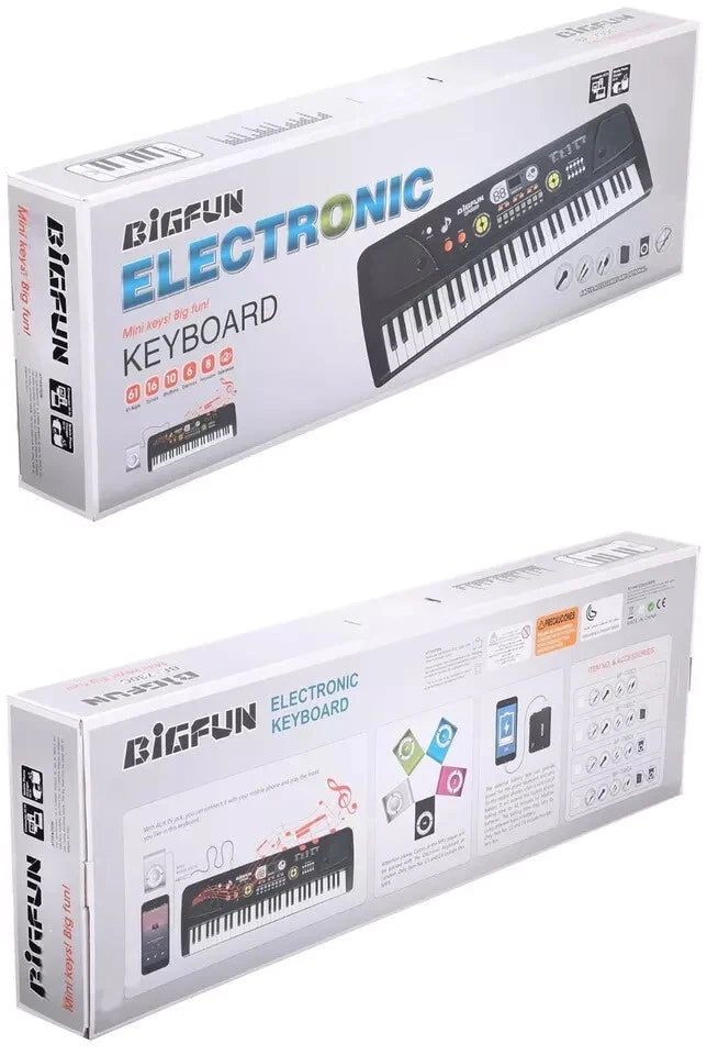 61-Key Electronic Keyboard Piano for Kids & Beginners with Microphone